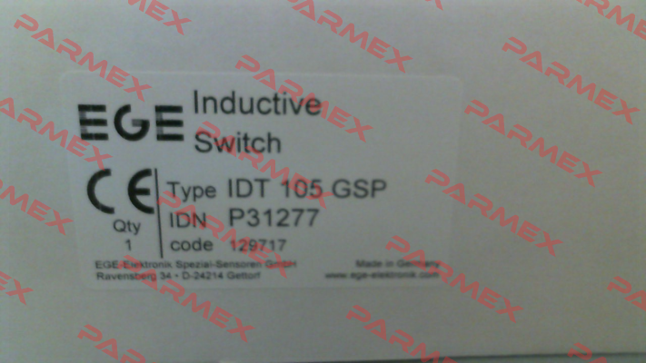 p/n: P31277, Type: IDT 105 GSP Ege