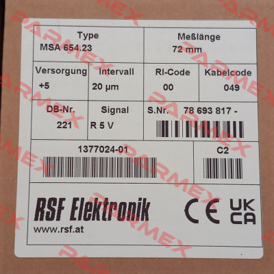 MSA654.23 Rsf Elektronik