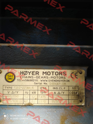 Y2E2-225MA-4 Hoyer Motors