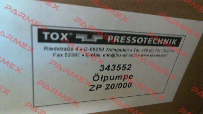 343552 // ZP 20/000 Tox Pressotechnik
