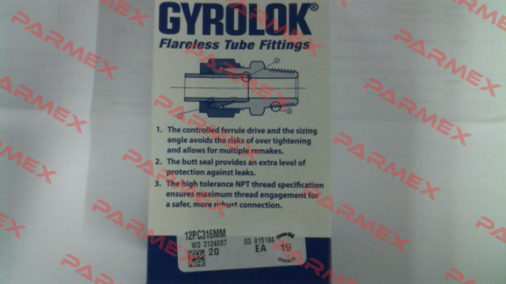 12PC-316/MM GYROLOK