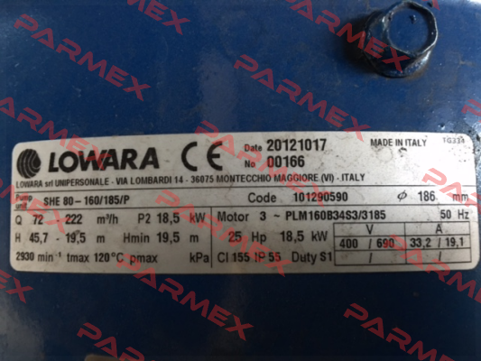 SHE 80-160/185 Lowara